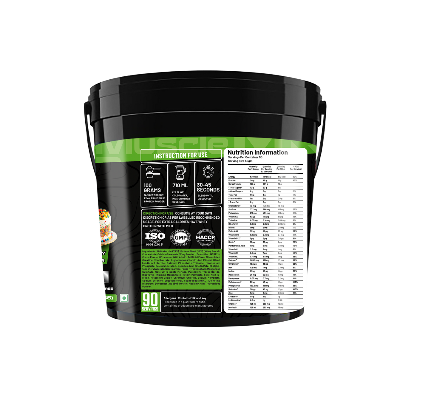 Muscle Raze Peak Prime Bulk 4.5Kg/10Lbs (48g Protein+1278 Calories+3g Creatine)