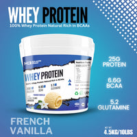 Muscle Raze Whey Protein 4.5kg 10Lbs+25Gm Protein+6.6Gm BCAA+5.2 Glutamine 150 Serving