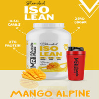 Muscle Raze Blended ISO Lean 2.2kg (5LBS) 27g Protein+.06g Carbs+ Sugar free + Free Protein Shaker