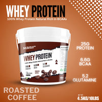 Muscle Raze Whey Protein 4.5kg 10Lbs+25Gm Protein+6.6Gm BCAA+5.2 Glutamine 150 Serving